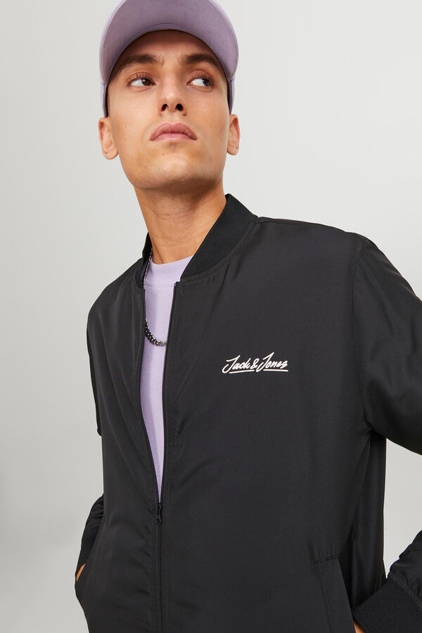 Jack & Jones B&oacute;mber cremallera negro