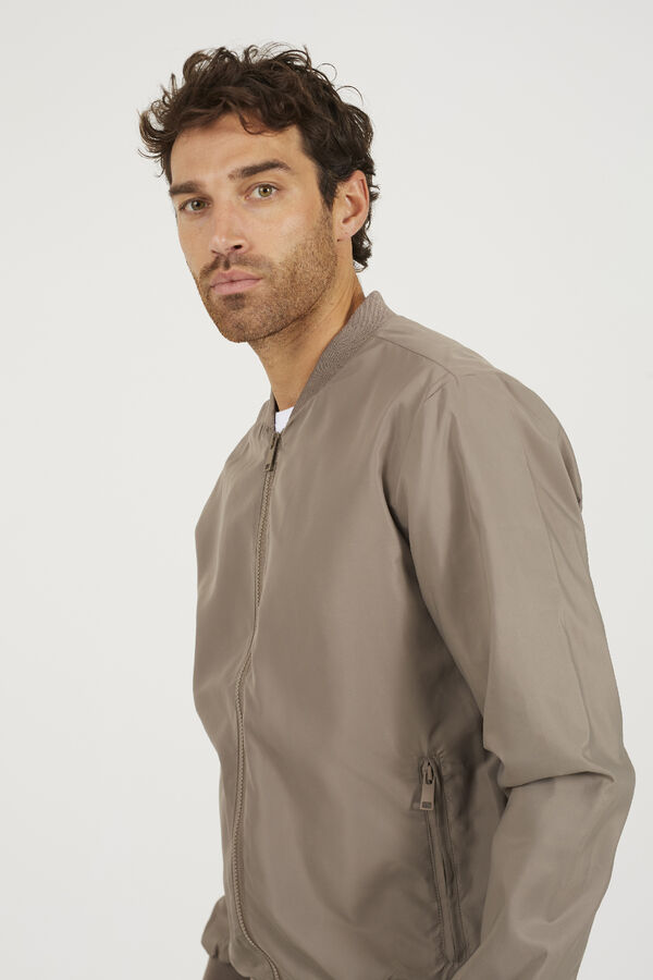 Brave Soul Casaco bomber bege