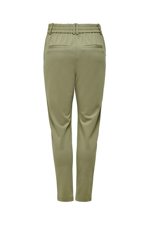 Only Cal&ccedil;a comprida reta el&aacute;stica de cintura alta verde