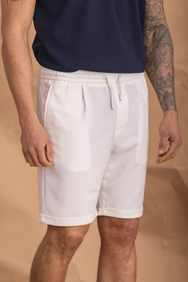 Celopman Bermuda Casual Blanca blanco