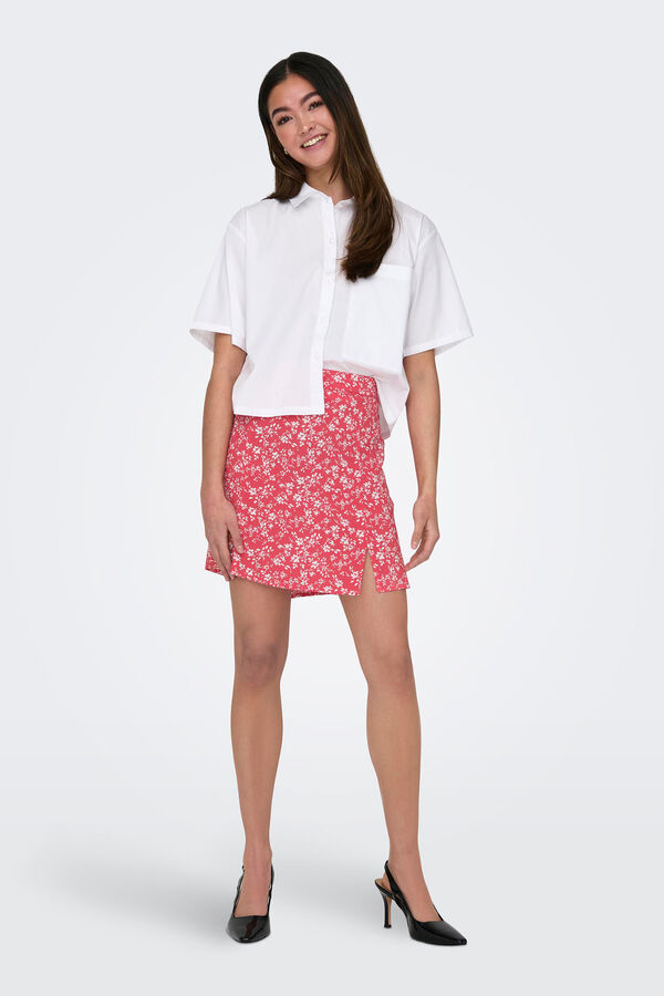 Only Falda mini estampada rojo
