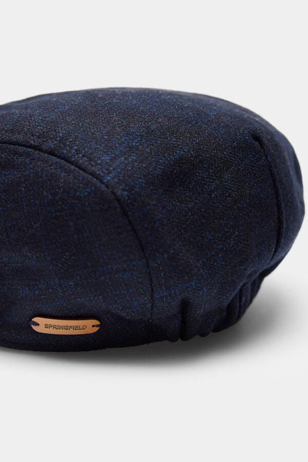 Springfield Gorro plano textura mistura l&atilde; azul