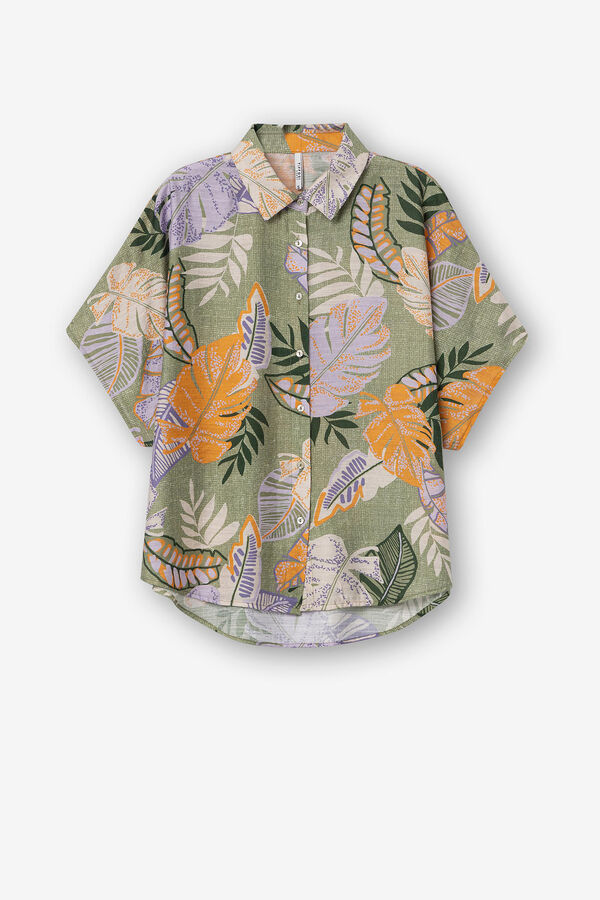 Tiffosi Blusa Estampada coral