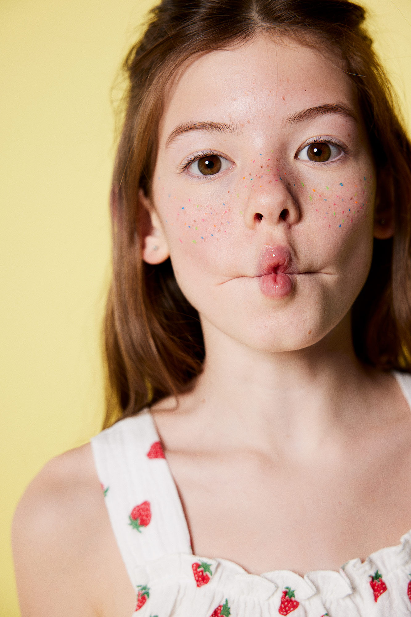 Springfield Kids Top de bambula de morango para menina