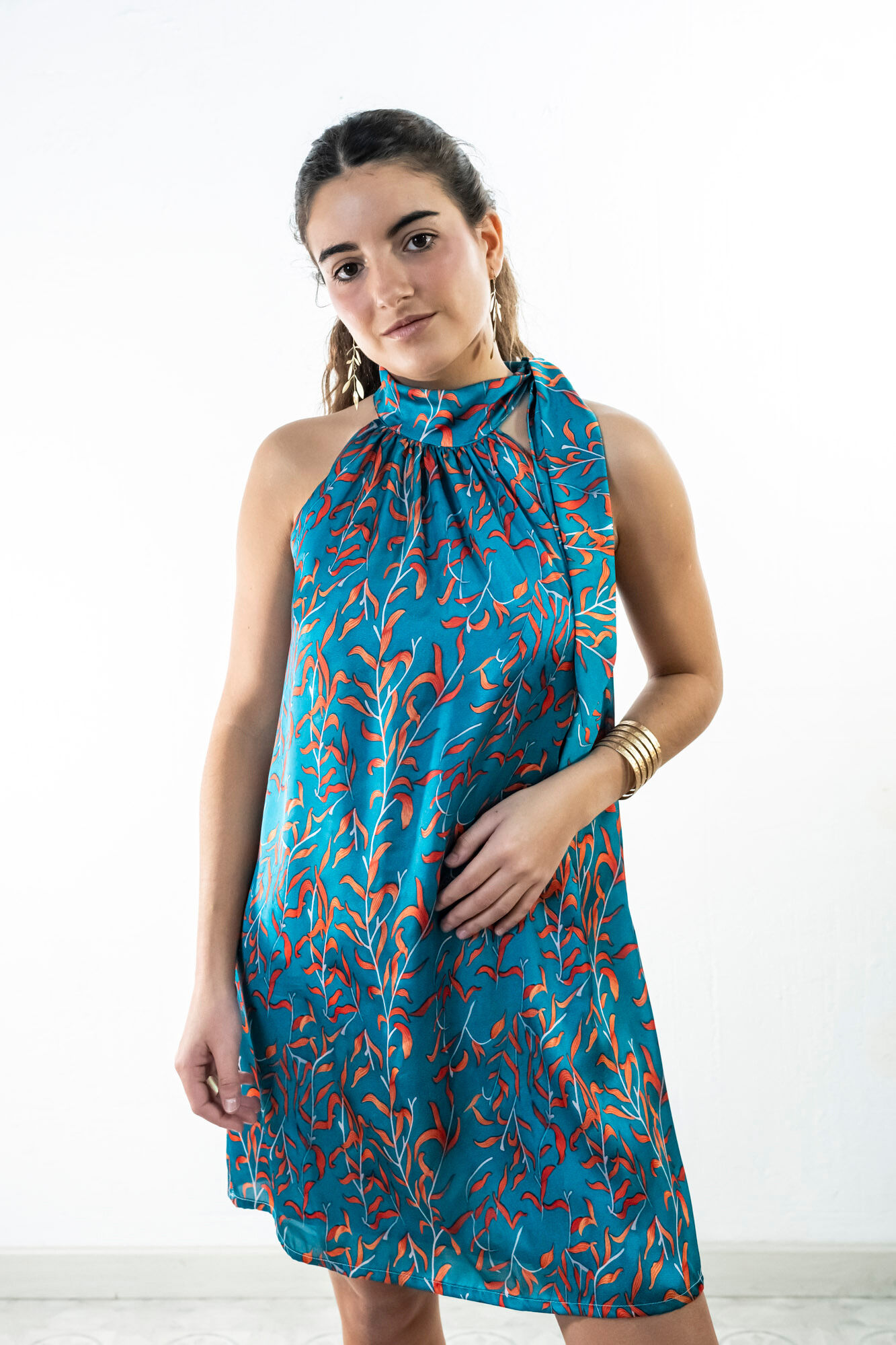 Cul Sac Vestido corto cuello halter
