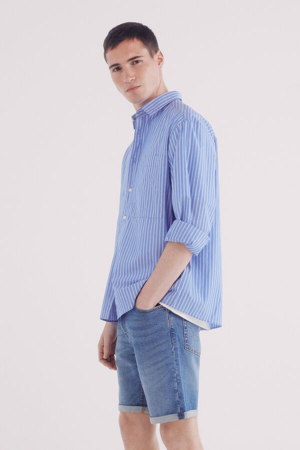 Springfield Bermuda vaquera b&aacute;sica lavado medio azul