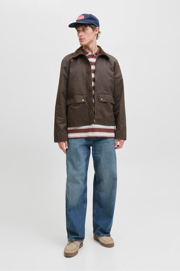 Jack & Jones Cazadora cuello pana marr&oacute;n