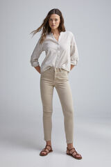 Springfield Cal&ccedil;a jeans cropped colorida castanho