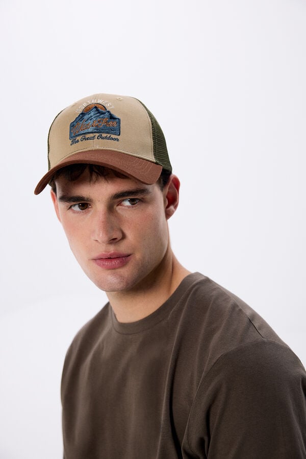 Springfield Gorra trucker montaña beige