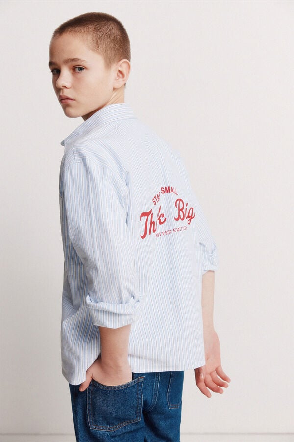 Springfield Kids Camisa popelin rayas ni&ntilde;o azul