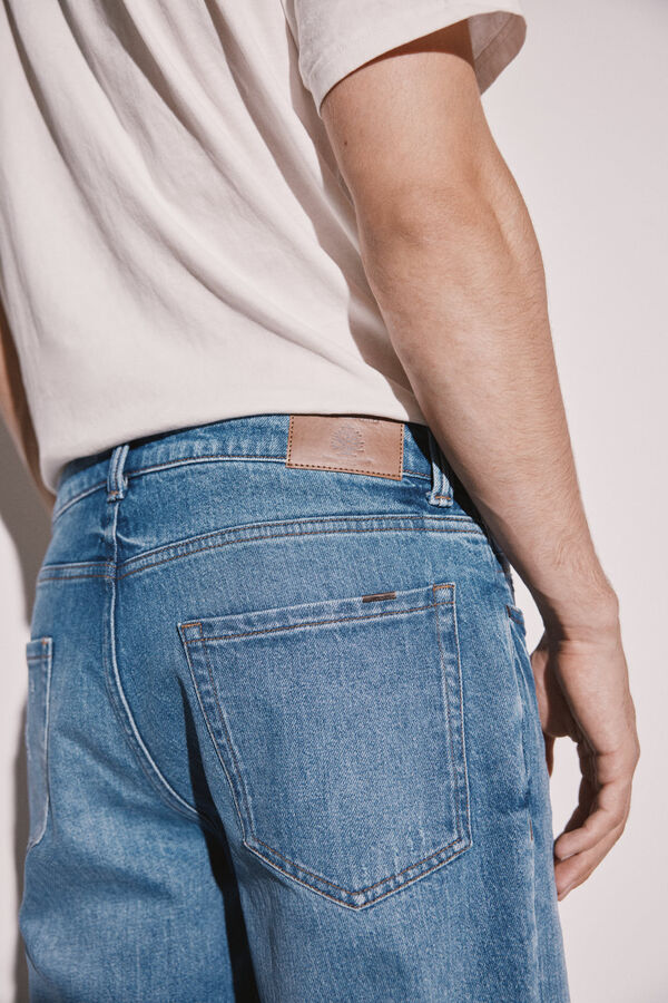 Springfield Jeans regular lavado medio oscuro azul