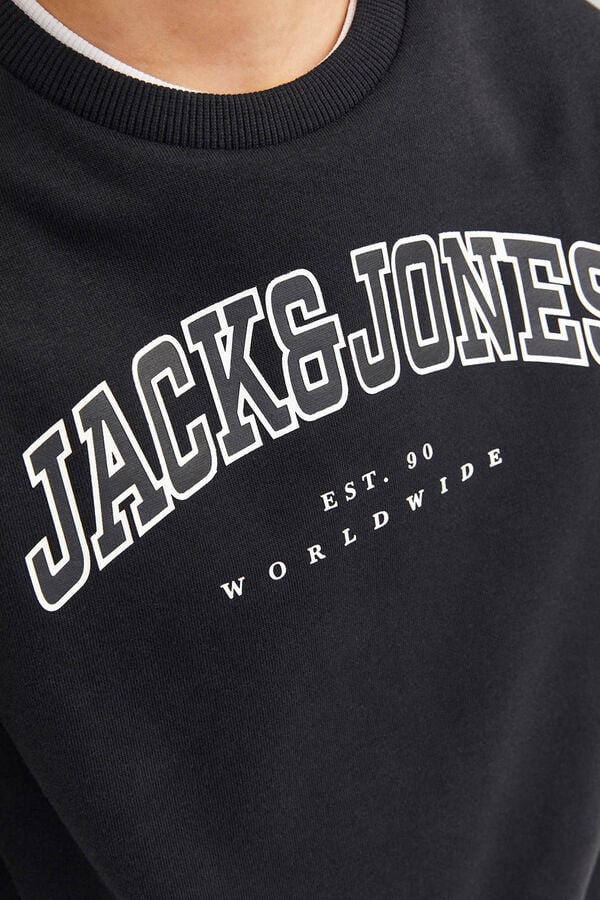 Jack & Jones Junior Sudadera regular fit estampada negro