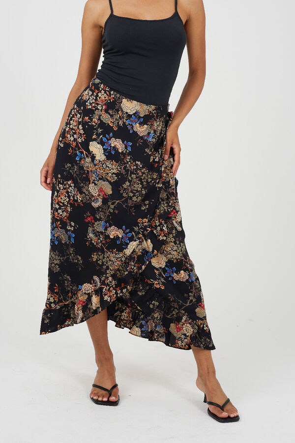 Brave Soul Saia com estampado floral branco