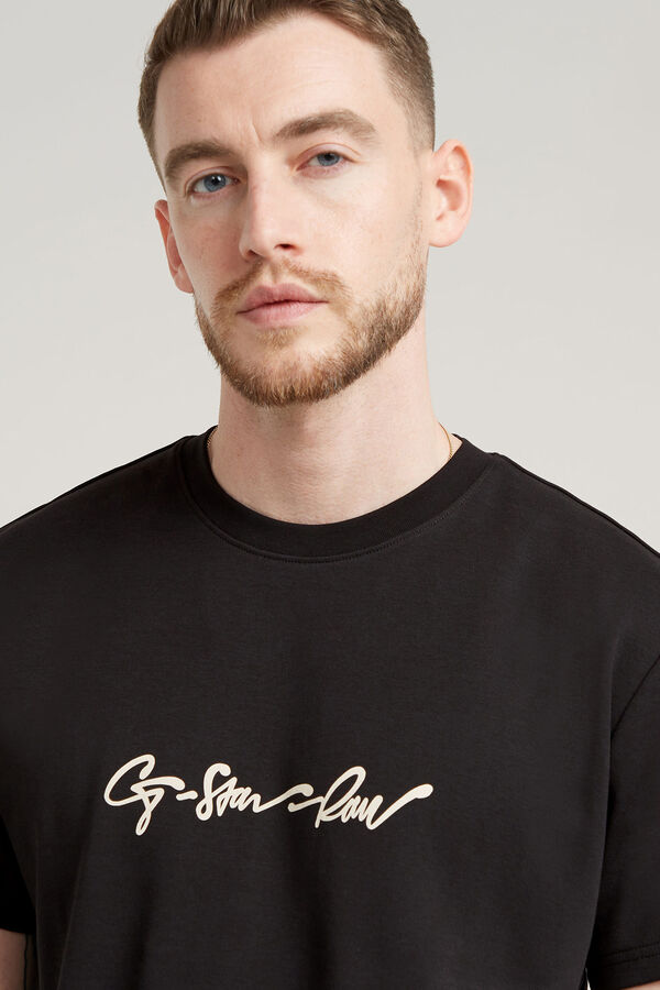 G-STAR Camiseta de manga corta y logo G-Star negro