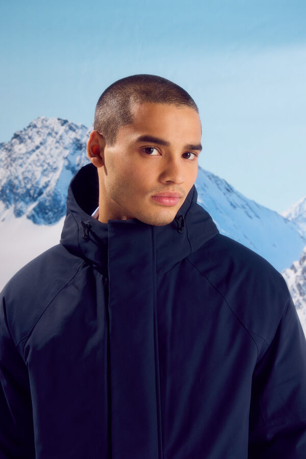 Springfield Parka corta acolchada t&eacute;rmica azul