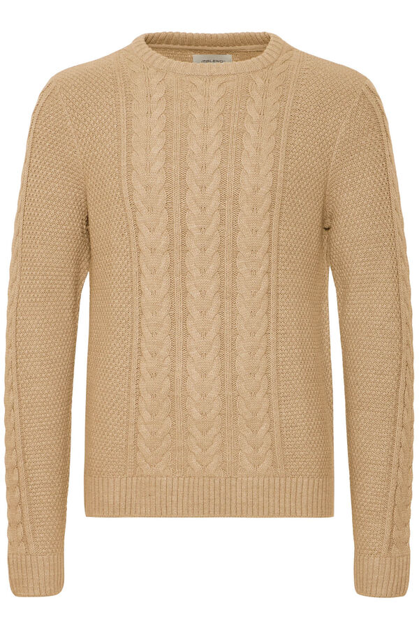 Blend Jersey cuello alto beige
