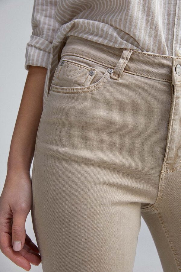 Springfield Cal&ccedil;a jeans cropped colorida castanho