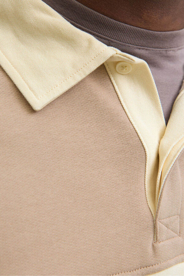 Jack & Jones Sweatshirt polo com listras cru