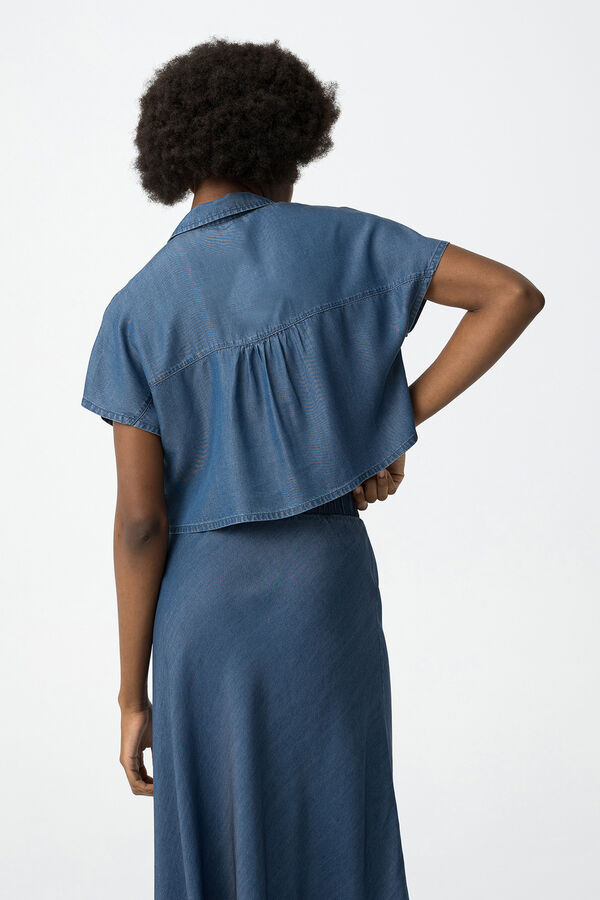 Tiffosi Camisa Cropped azul