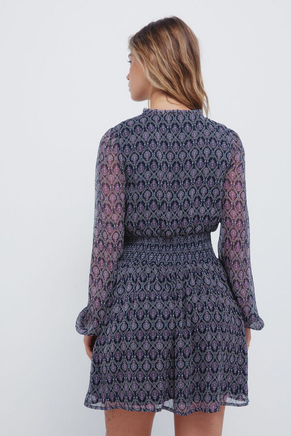 Springfield Vestido curto com estampado geom&eacute;trica rosa