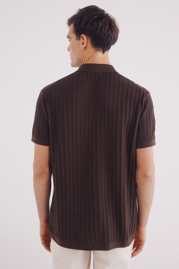 Springfield Camisola manga curta gola polo  cru