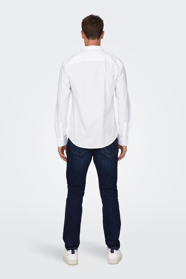 Only & Sons Camisa oxford branco