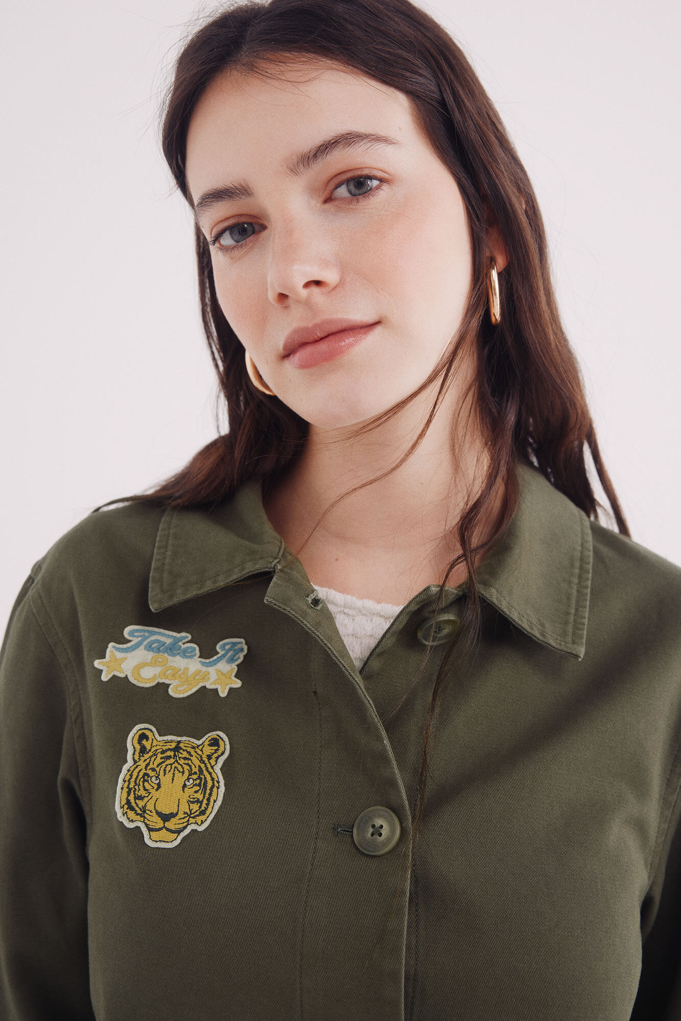 Springfield Overshirt militar com remendos