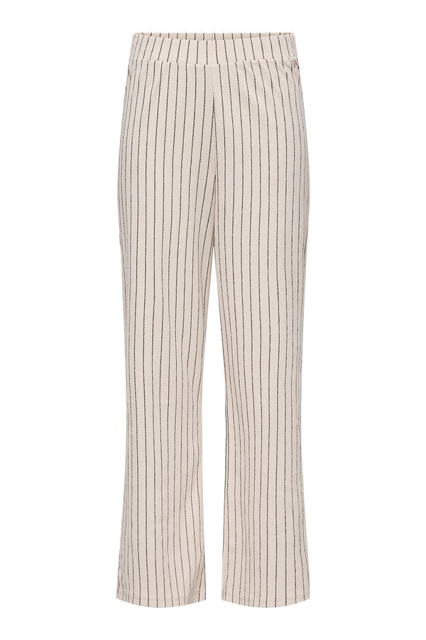 Only Calças largas elásticas bege