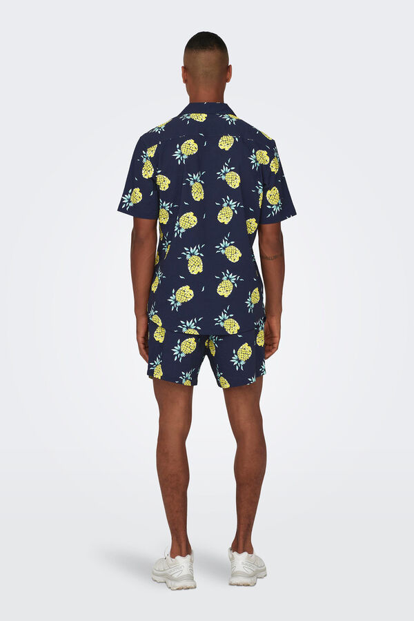 Only & Sons Ba&ntilde;ador estampado azul