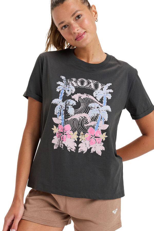 Roxy Camiseta de manga corta para Mujer gris
