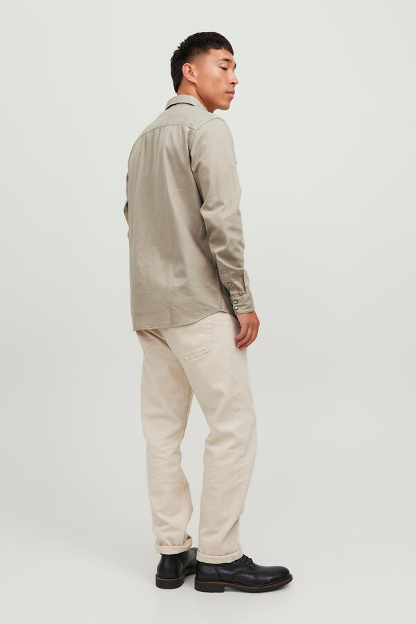 Jack & Jones Camisa vaquera beige