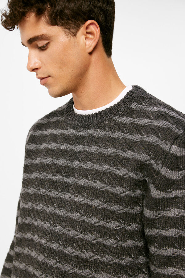 Springfield Jersey grueso estructura bicolor gris oscuro