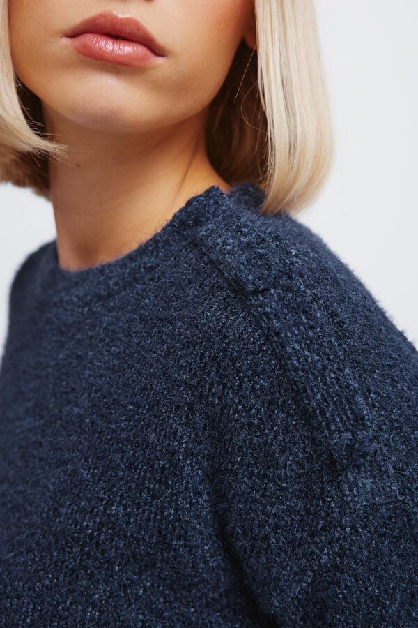 Springfield Camisola chenille combinada azul
