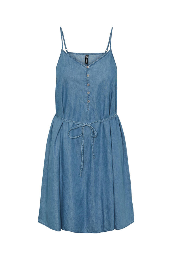 Springfield Vestido Largo Cambr, Vestido, Mujer, (Azul/Pato), 40 :  : Moda