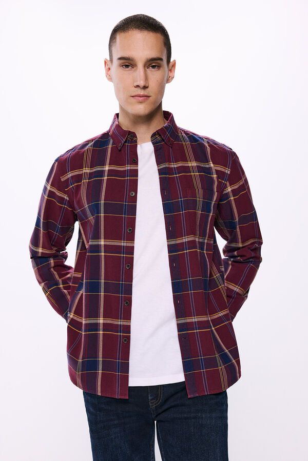 Springfield Camisa cuadros rojo