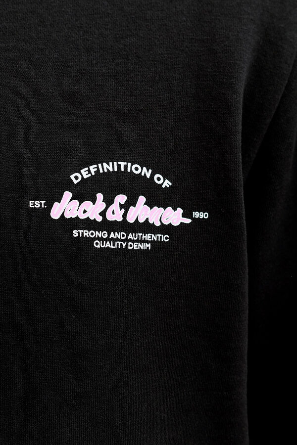 Jack & Jones PLUS Sudadera b&aacute;sica manga larga negro