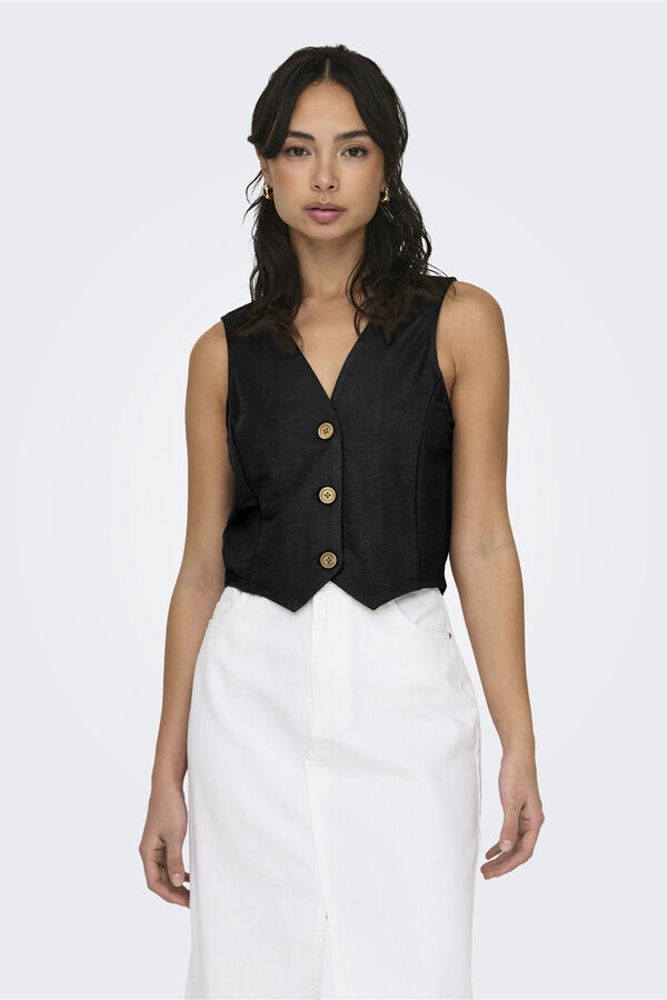 Only Chaleco de traje negro