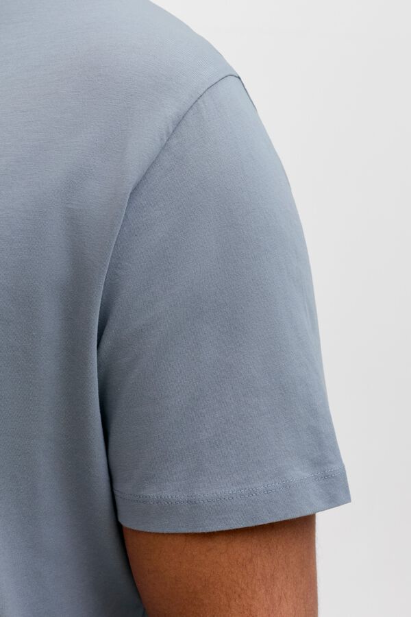 Jack & Jones PLUS T-shirt b&aacute;sica manga curta azul