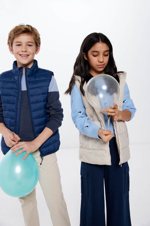 Springfield Kids Colete acolchoado capuz menina cru