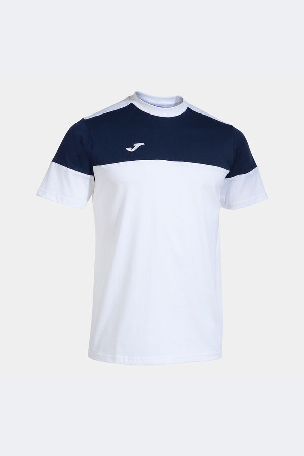 Joma T-shirt Manga Curta Crew V Preto Cinzento branco