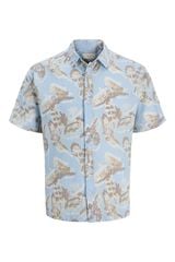 Jack & Jones Camisa relaxed fit estampada azul