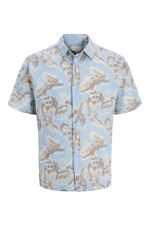 Jack & Jones Camisa relaxed fit estampada azul