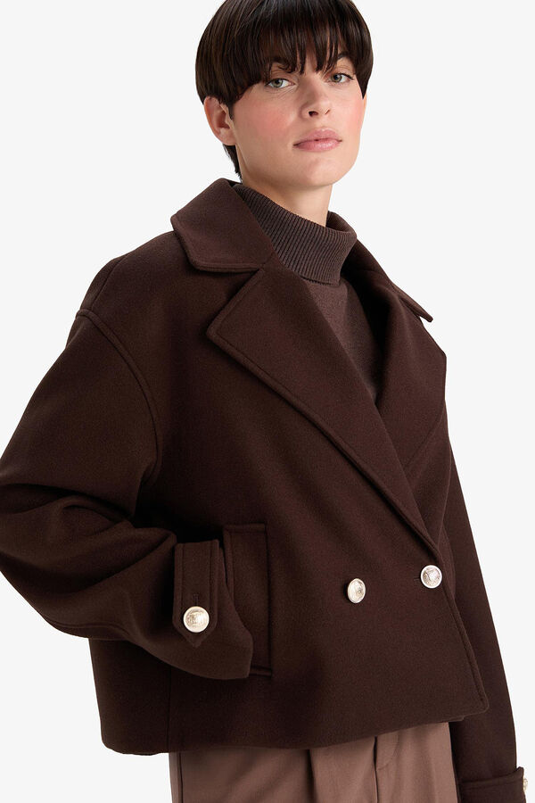 DeFacto Abrigo largo botones tostado