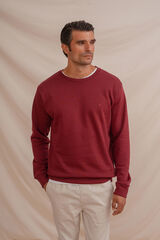 Celopman Sudadera b&aacute;sica de cuello redondo rojo