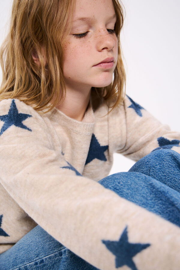 Springfield Kids Jersey estrellas ni&ntilde;a beige