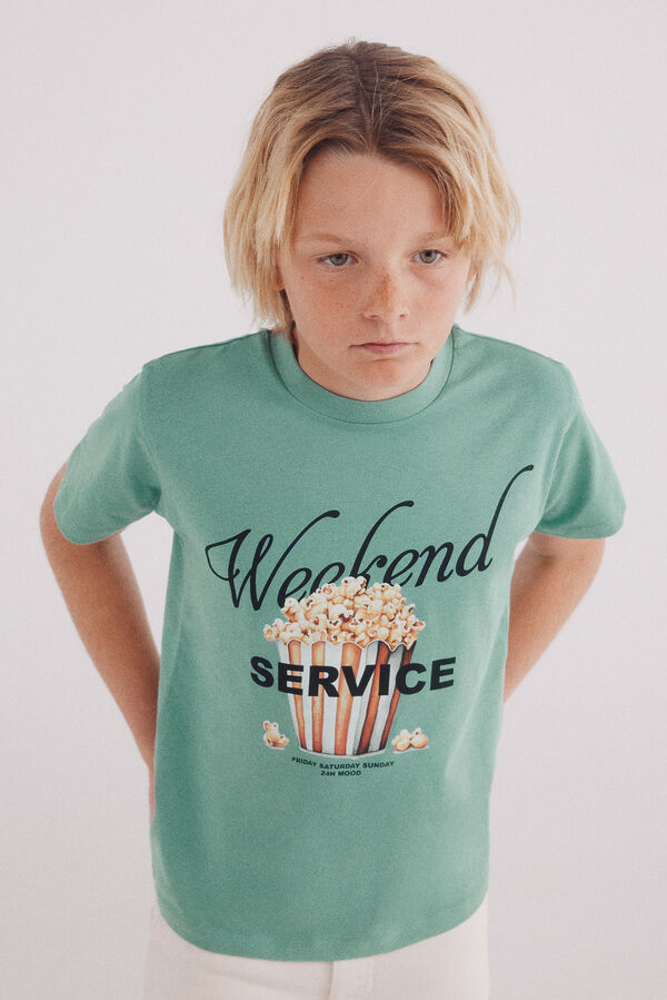 Springfield Kids Camiseta Palomitas ni&ntilde;o verde