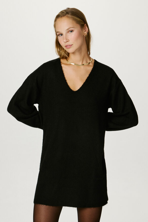 Jack & Jones Vestido mini de punto negro