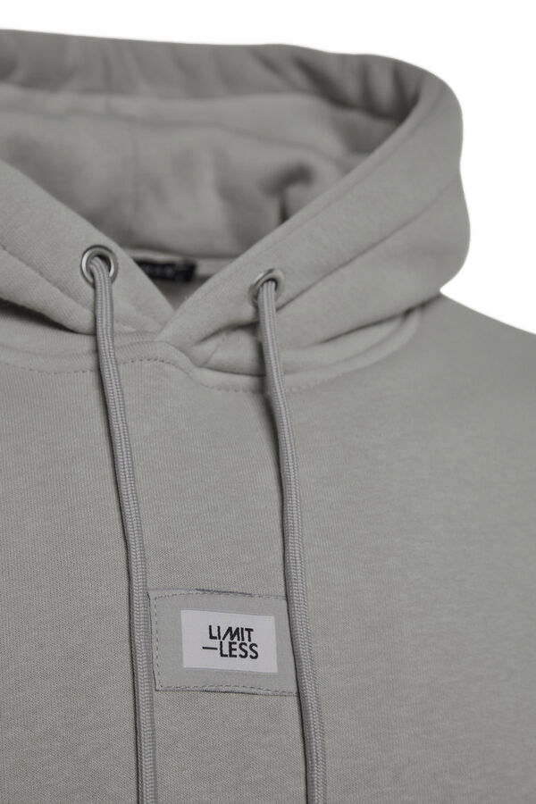 Trendyol Sudadera polar con capucha gris