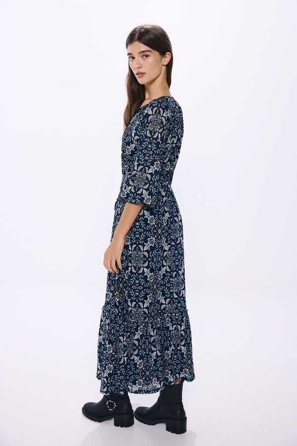 Springfield Vestido midi t&uacute;nica estampado azul