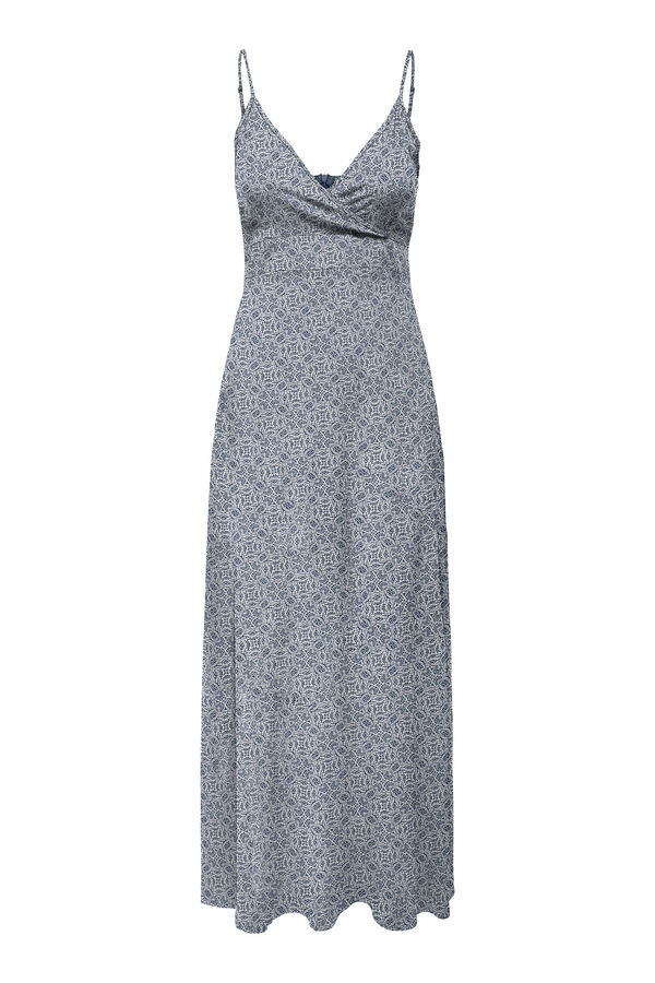 Only Vestido largo de tirantes regulables azul